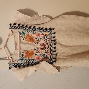 Boho Embroidered top